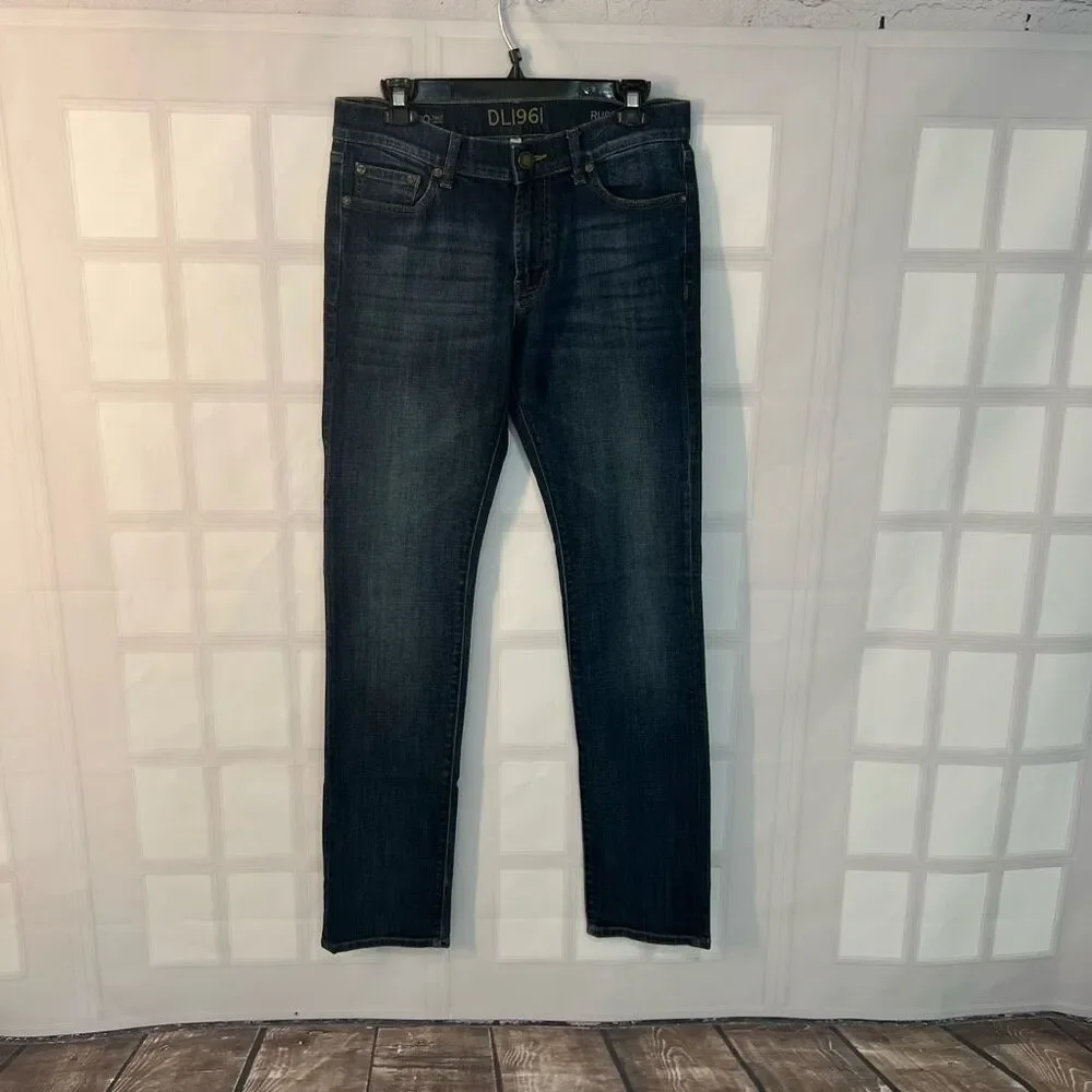 DL 1961 Dark Blue DL PRO 360° Comfort Russell Slim Straight Jean Ford 30 x 33 - Picture 3 of 12